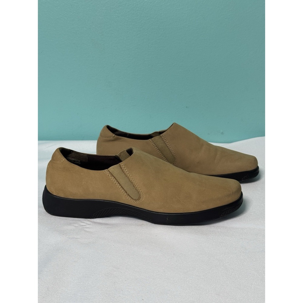 Easy‎ Spirit Cornelia Suede Slide On Loafers Dress Shoes 8 Beige Comfort S646